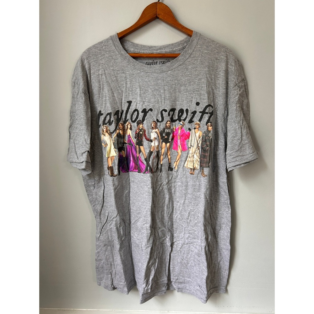 Taylor Swift Eras Tour Graphic T-Shirt Heather Grey XL Official Merch
